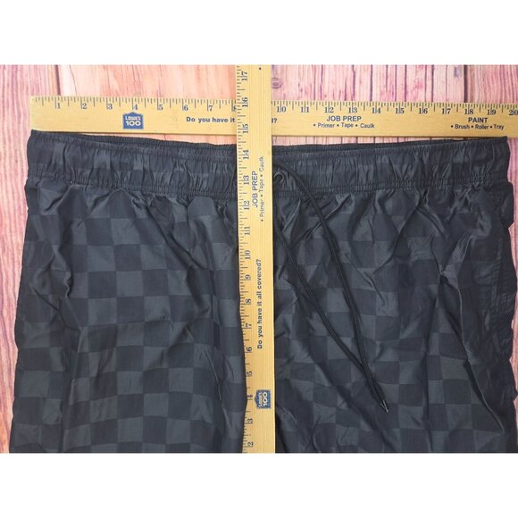 Nike XXL Checkered Mens Nylon Swim Shorts Black - Picture 6 of 7